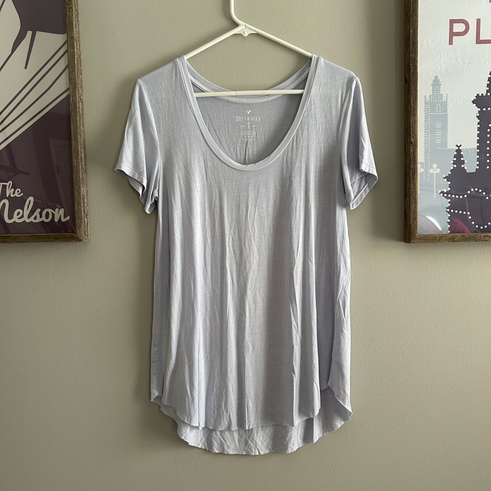 Light Blue American Eagle Top